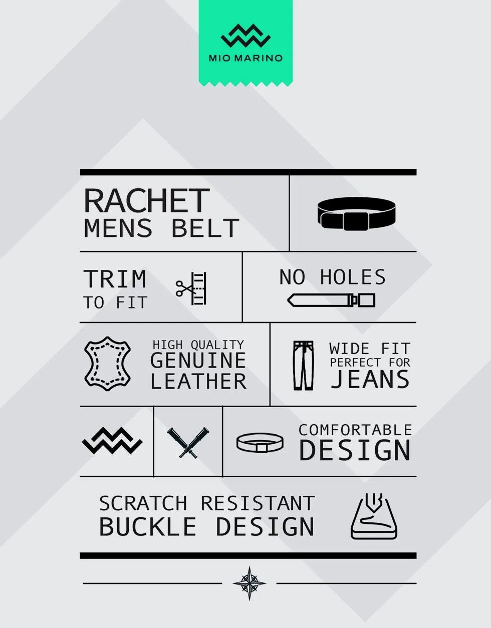 Adjustable from 28" to 44" Waist