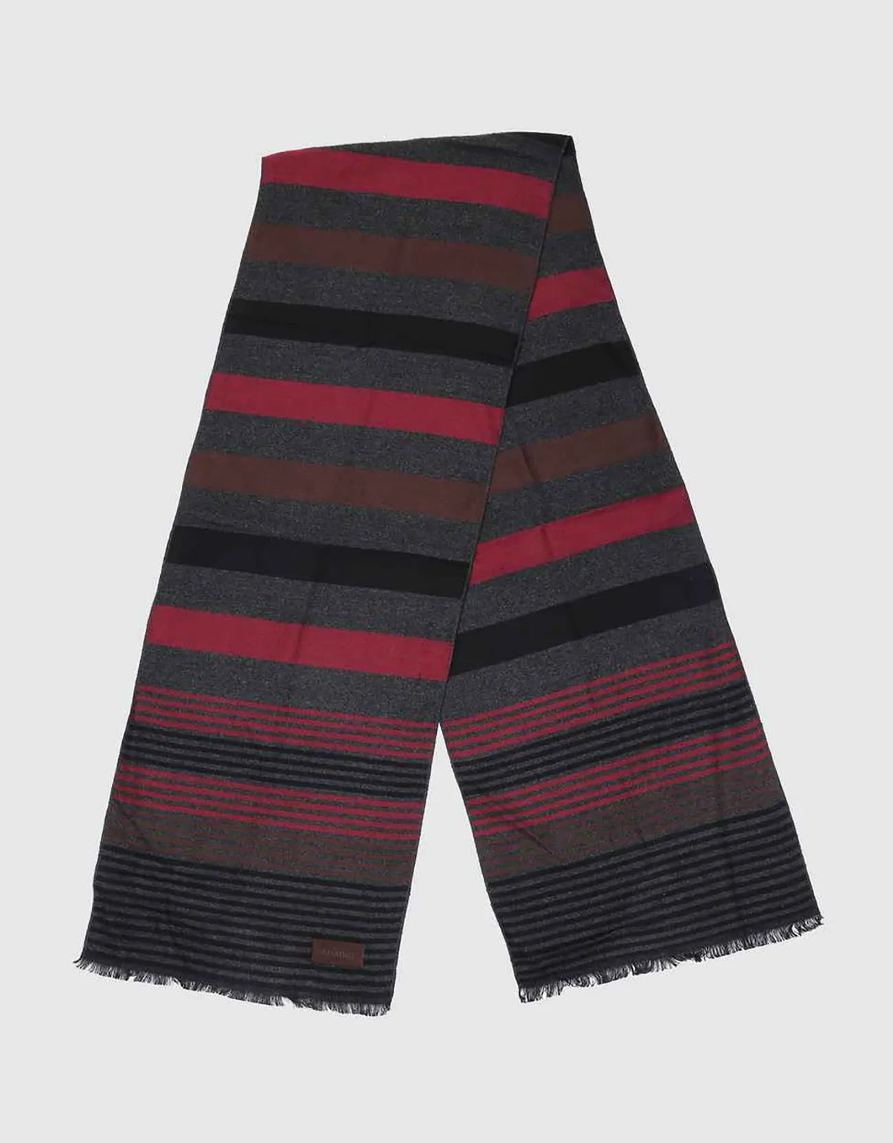 Red Brown & Gray Striped