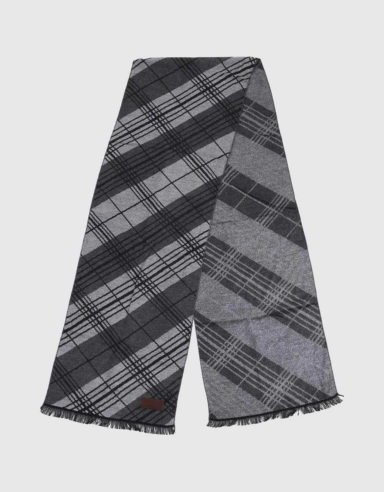 Black Gray Diagonal Plaid