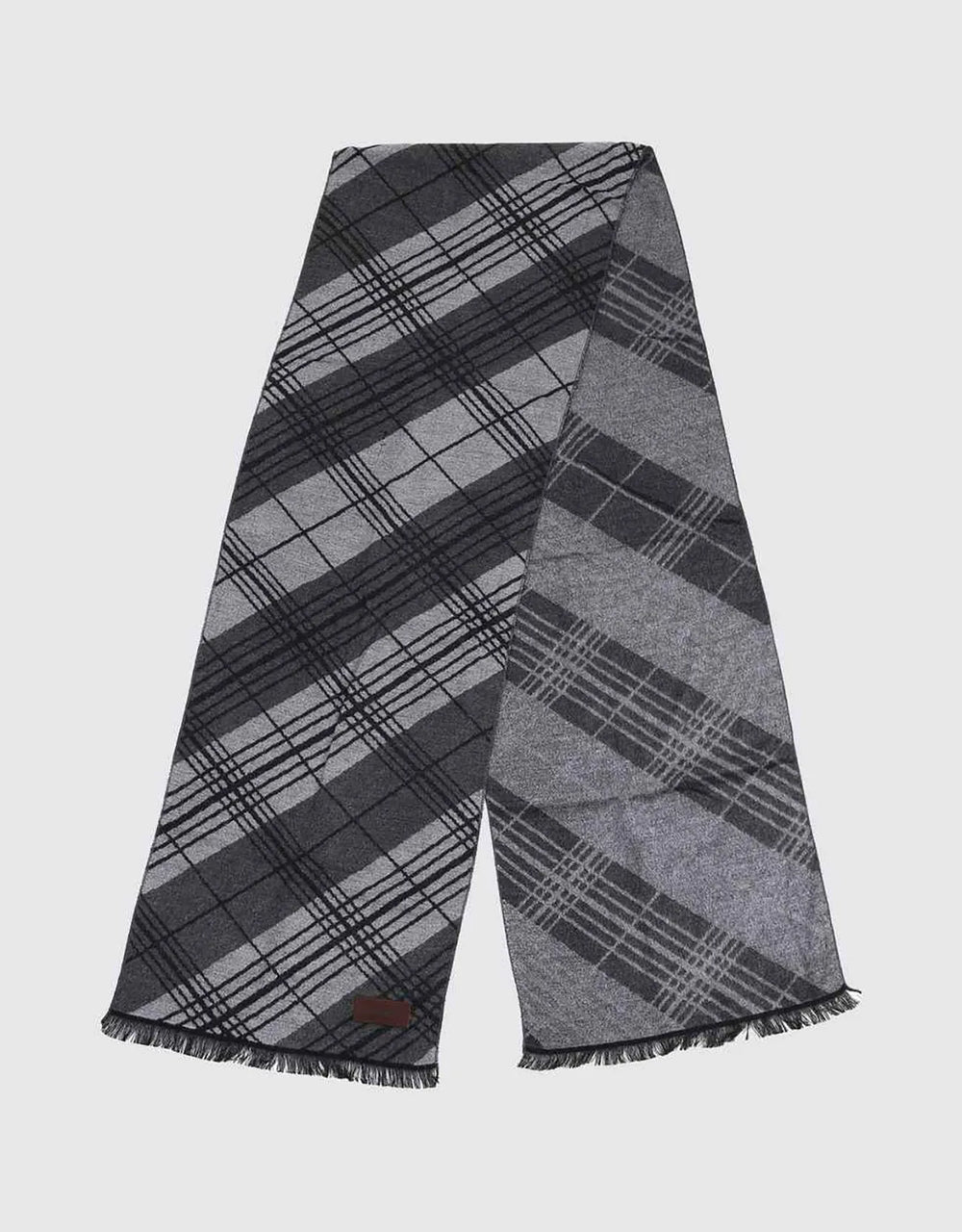 Black Gray Diagonal Plaid